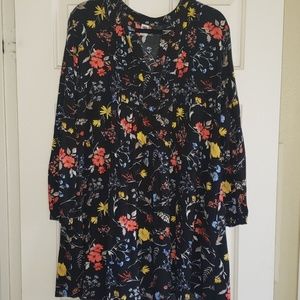 Fit and flare long sleeve dress